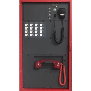 Voice Evacuation System 100W, 8 Class B Speaker Circuits, 120VAC, Red - Includes Digital Message Repeater, Temporal Pattern, Microphone, Power Supply and Battery Charger