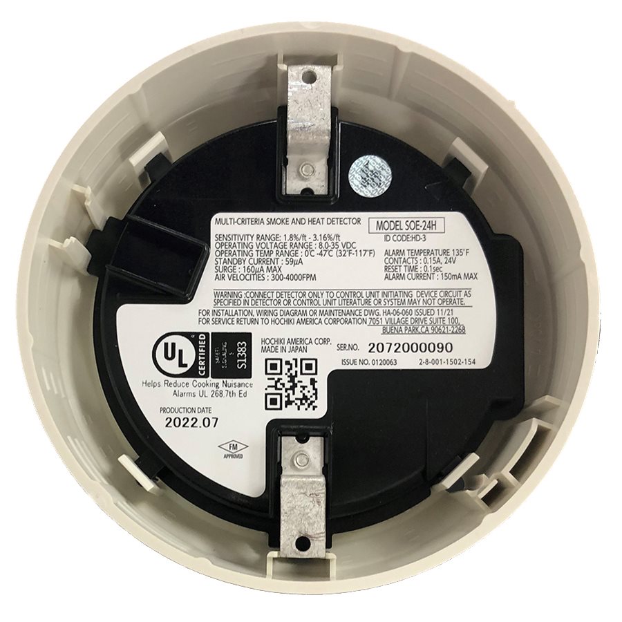 SOE-24H Conventional Multi-Criteria (smoke/heat) Smoke Detector