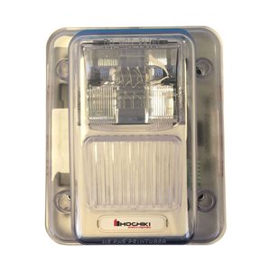 WHEC24-75WW - Weatherproof 24VDC Horn Strobe, 75CD, Wall Mount, White