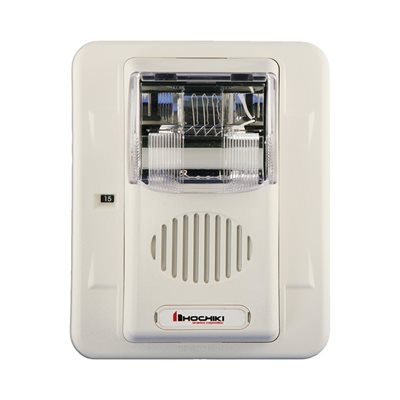 HEC3-24PWW - Horn Strobe 24VDC, Multi Candela, Plain No Lettering, Wall Mount, White HEC3-24PWW - Horn Strobe 24VDC, Multi Candela, Plain No Lettering, Wall Mount, White