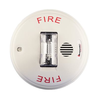 HCC24CW - Horn Strobe 24VDC, Multi Candela, Ceiling Mount, White HCC24CW - Horn Strobe 24VDC, Multi Candela, Ceiling Mount, White