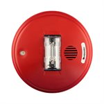 HCC24PCR - Horn Strobe 24VDC, Multi Candela, Plain no Lettering, Ceiling Mount, Red